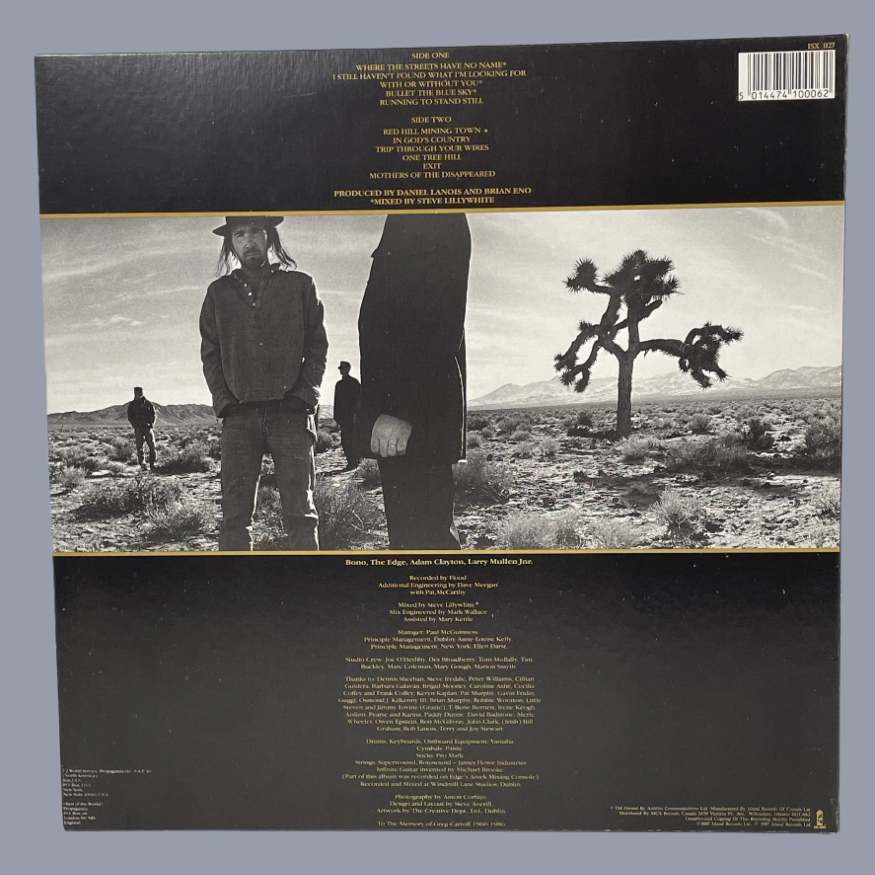 U2 – The Joshua Tree (1987, premier pressage canadien, ISX 1127) Pochette : NM, Album M