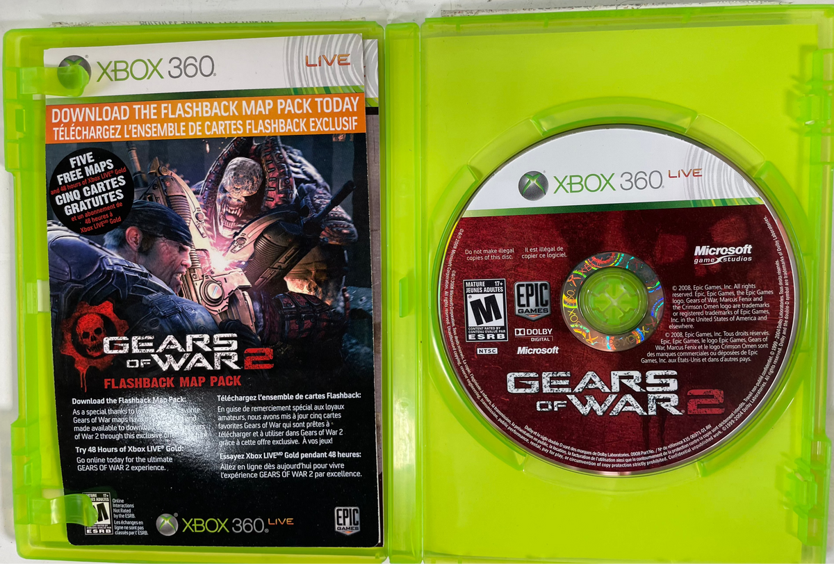 gears of war 2 download Gears of War 2 (Xbox 360, Complete, Epic Games, 2008) – Éco-Dépôt Montréal