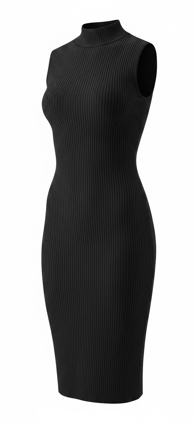 GUESS Robe pull côtelée à lacets Louise, noir de jais, M