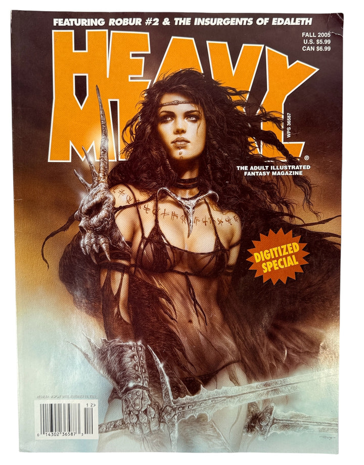 Heavy Metal Digitized Special Fall 2005 featuring Luis Royo cover art, Gil Formosa’s Robur #2 story, and classic sci-fi fantasy comic content.