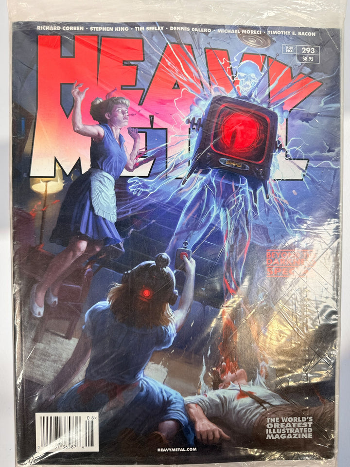Heavy Metal Magazine #293 from 2013 featuring the Beyond the Darknet Special Richard Corben cover. Unread factory polybagged collector copy.