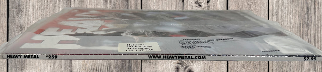 Factory-sealed Heavy Metal Magazine #259 Monster Massacre Special from October 2013. Unread subscriber copy with original mailing polybag intact.