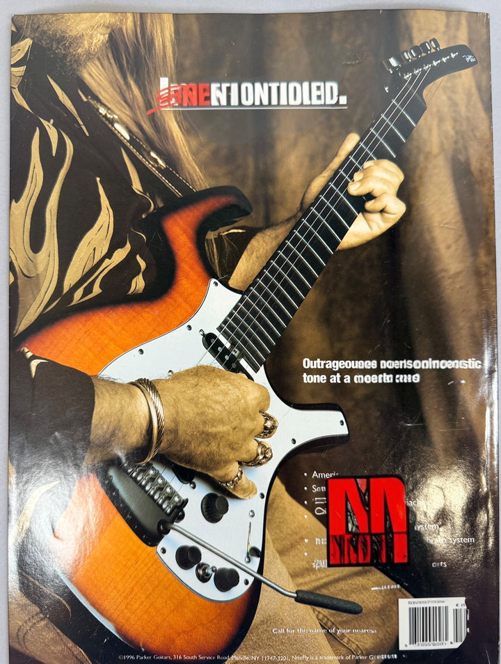 Vintage Guitar World December 1996 magazine featuring Marilyn Manson, Van Halen, No Doubt, White Zombie, Pantera, Bob Marley, and guitar transcriptions.