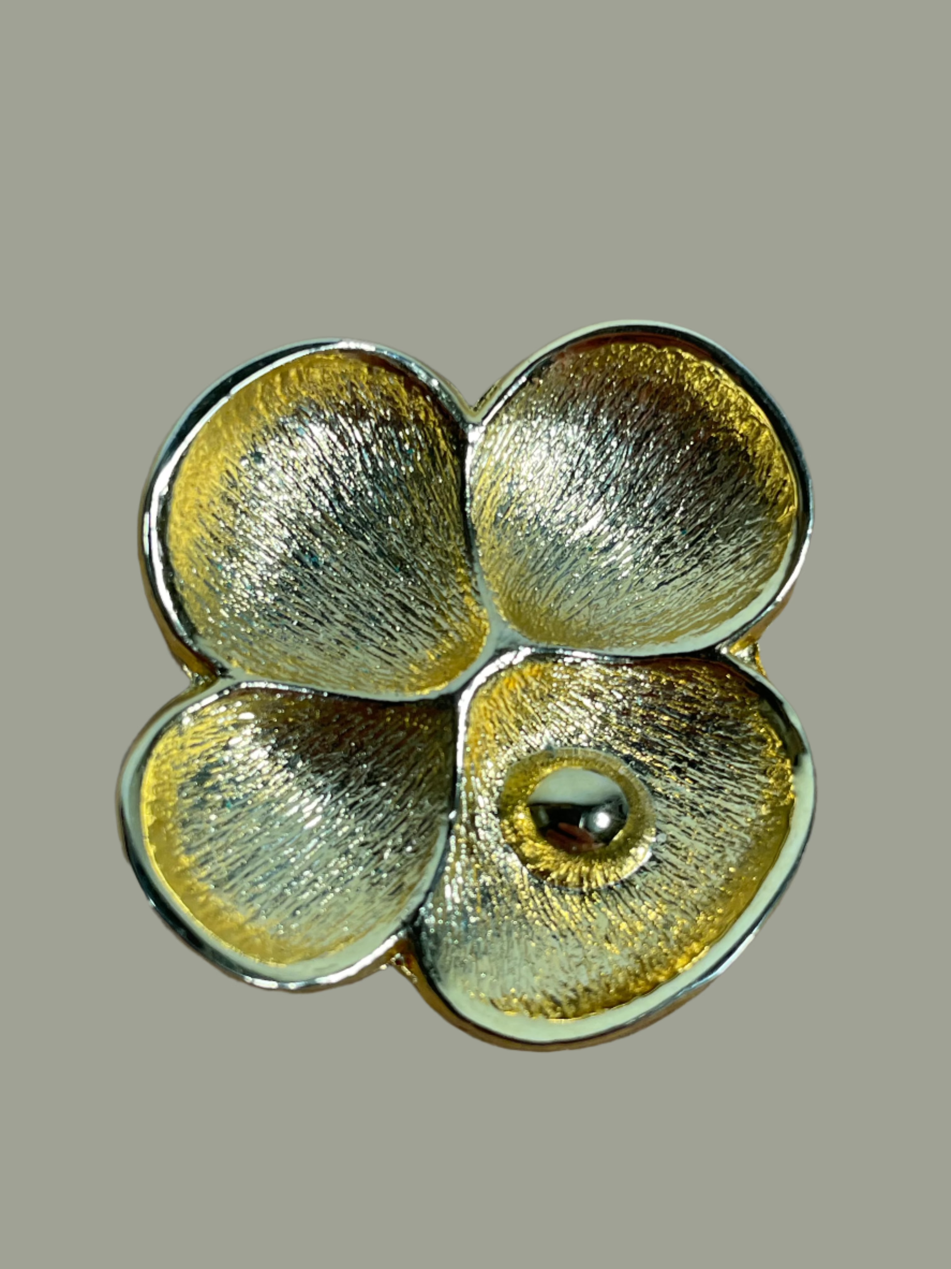 Vintage Oscar De La Renta Gold Tone Flower Pendant Diffuser - Perfume