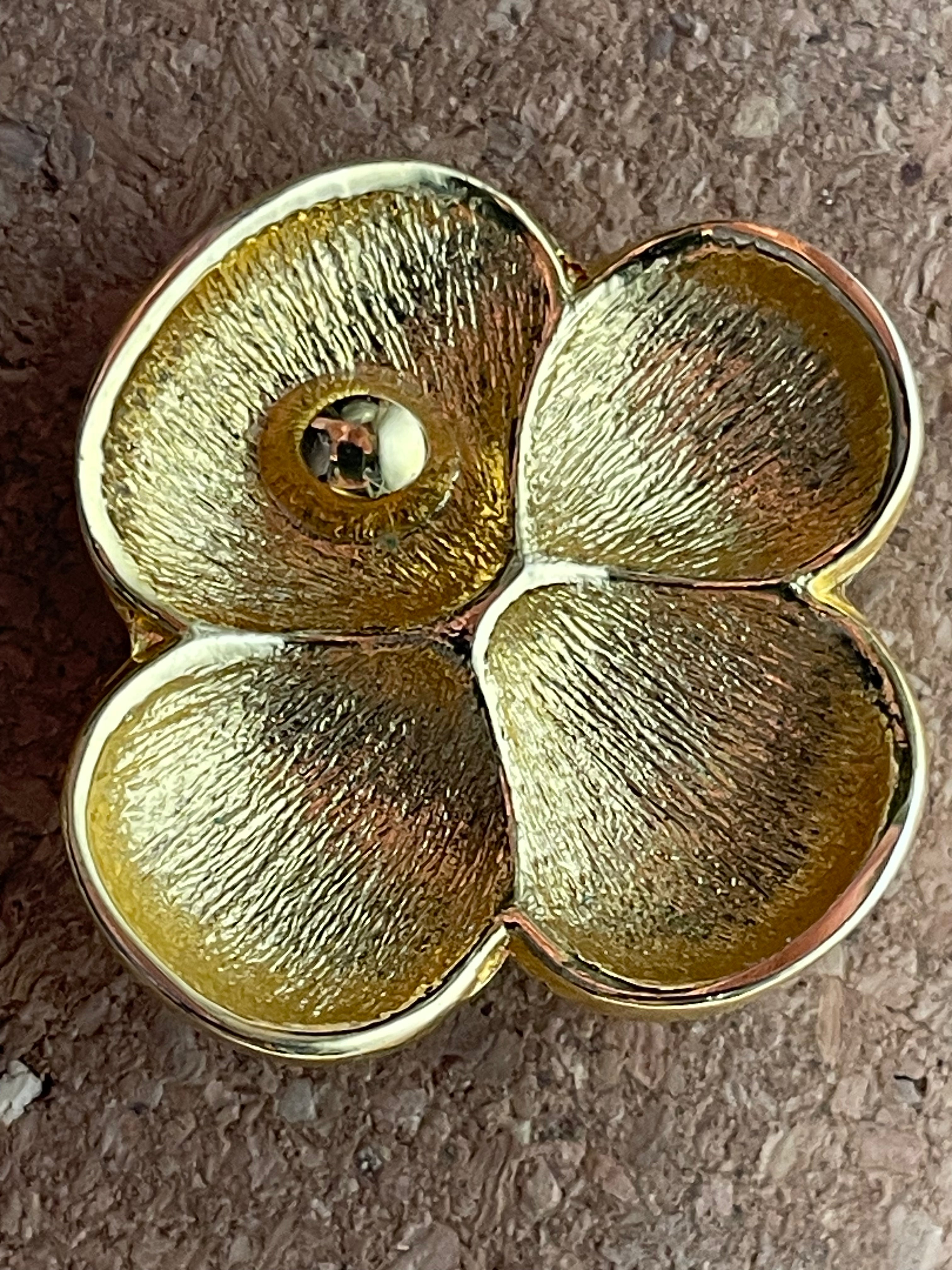 Vintage Oscar De La Renta Gold Tone Flower Pendant Diffuser - Perfume