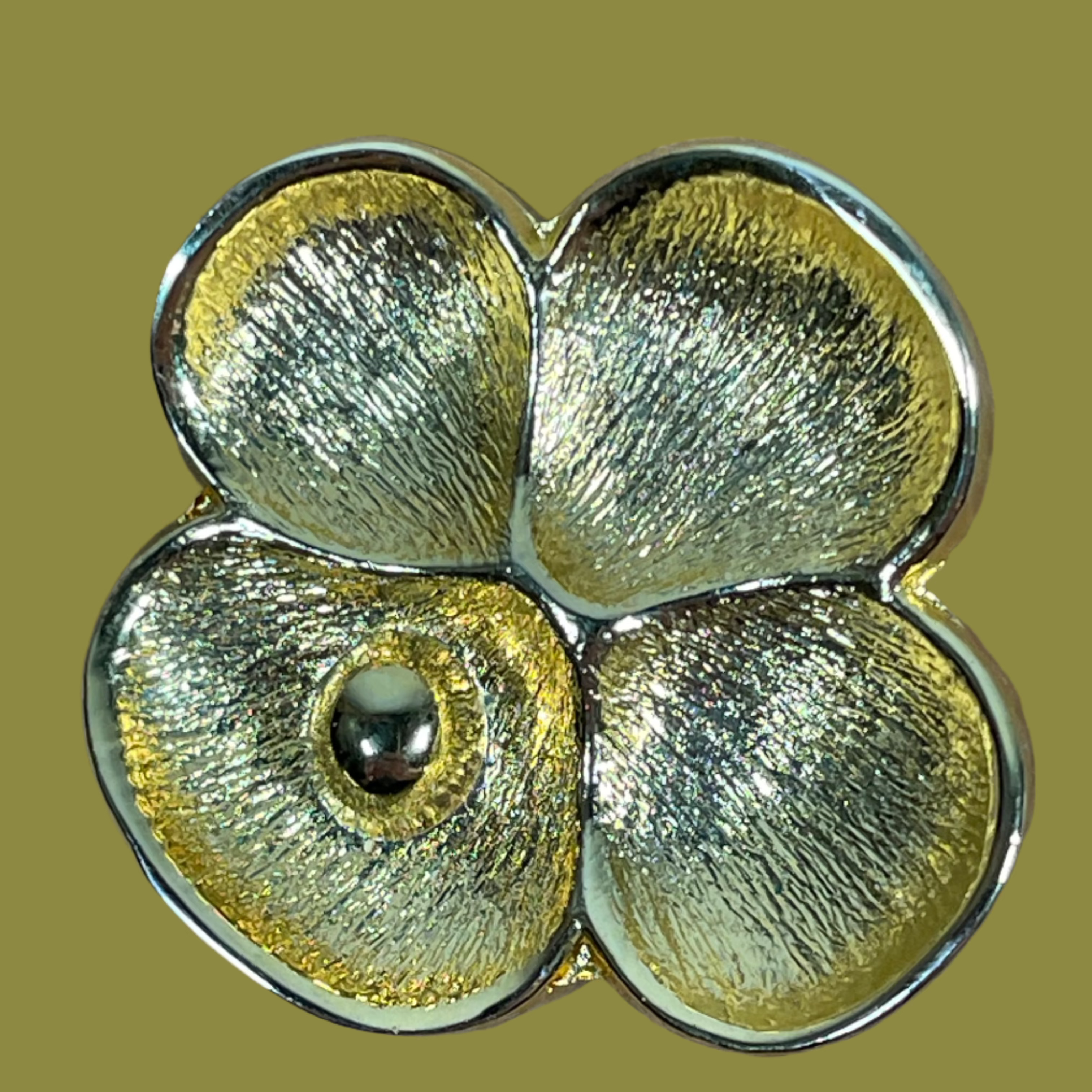 Vintage Oscar De La Renta Gold Tone Flower Pendant Diffuser - Perfume