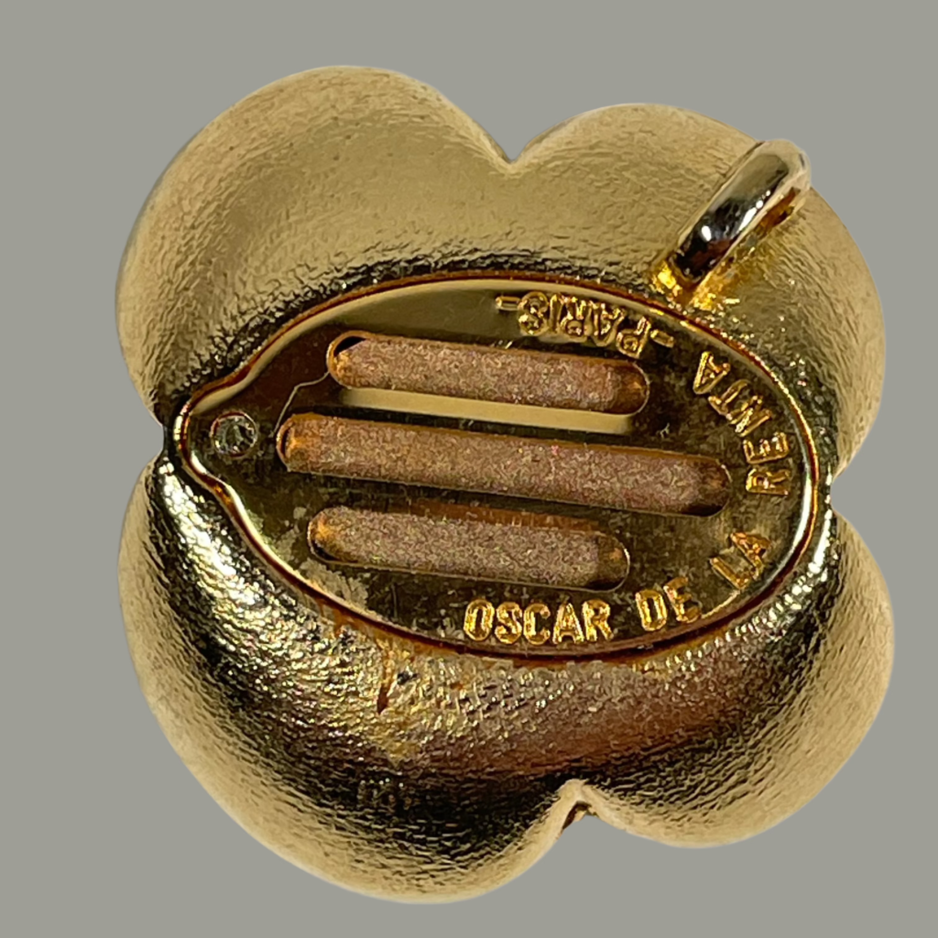 Vintage Oscar De La Renta Gold Tone Flower Pendant Diffuser - Perfume