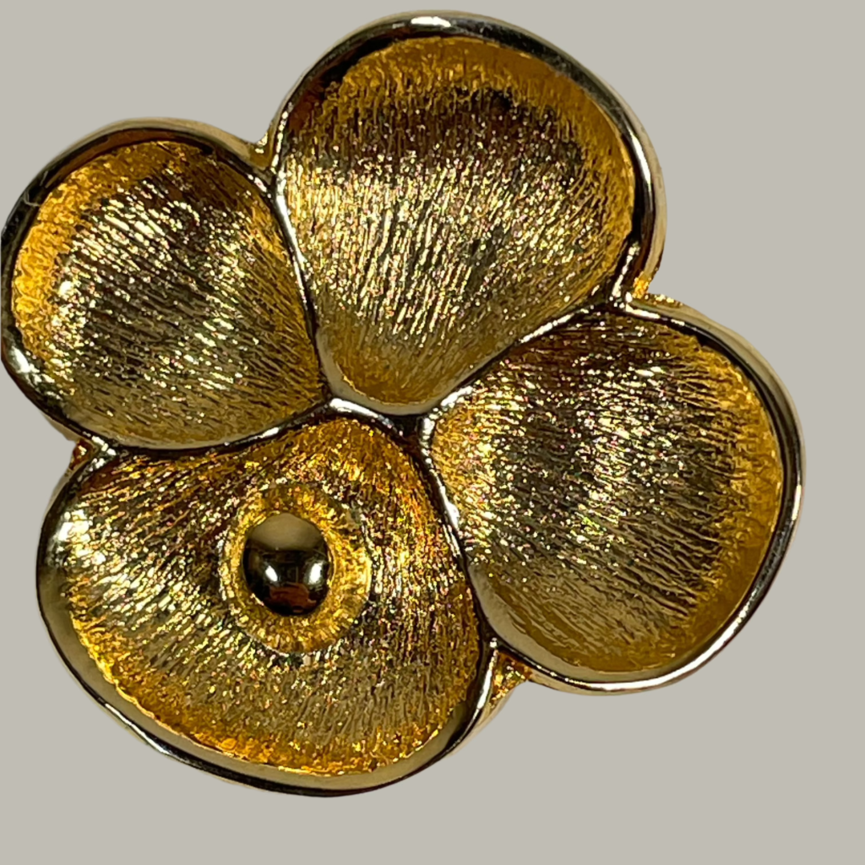 Vintage Oscar De La Renta Gold Tone Flower Pendant Diffuser - Perfume