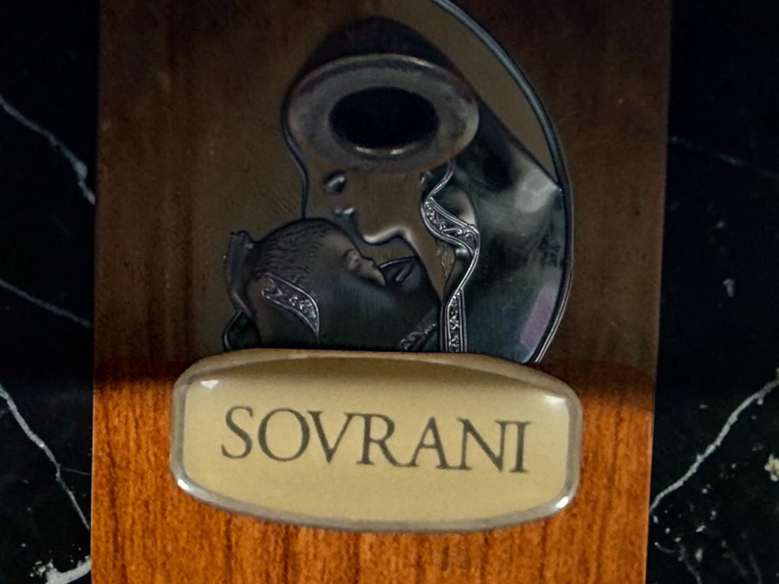 Sovrani Madonna and Child 925 silver overlay plaque made in Italy. Religious wall or tabletop display with original box and pouch included.