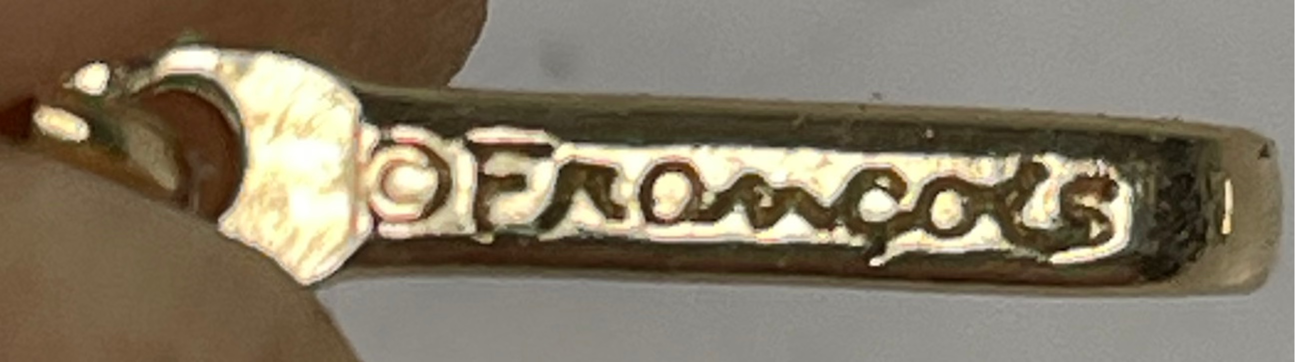 Vintage 1950s François Faux Pearl Necklace – Textured Gold Tone Fringe