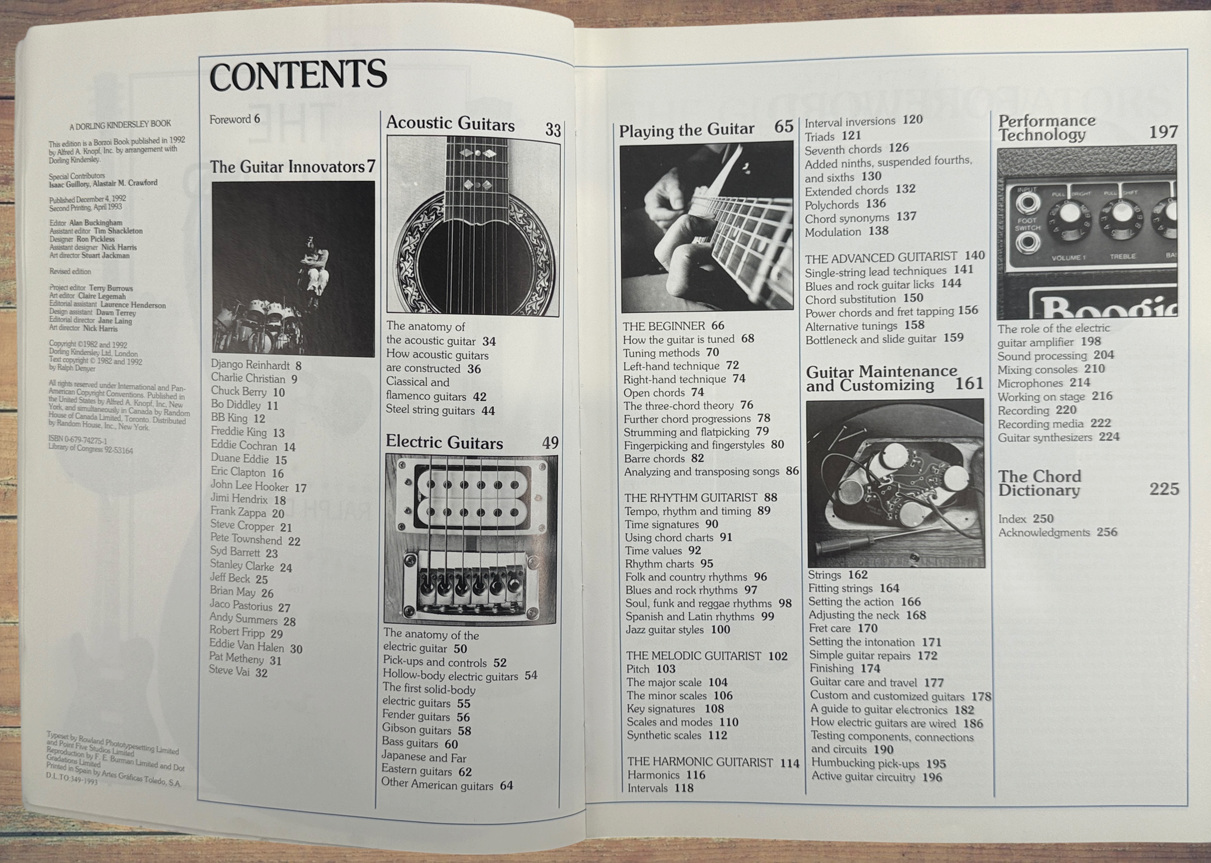 1993 revised edition of The Guitar Handbook by Ralph Denyer. Comprehensive guitar reference covering theory, chords, maintenance, history, and technique.