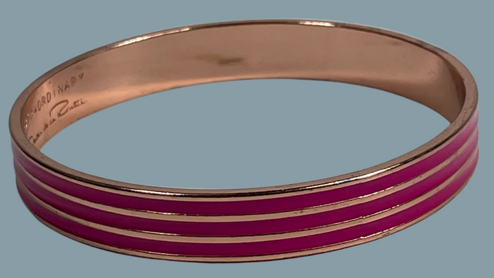 Oscar de la Renta Enamel Bangle – Signed Designer Bracelet
