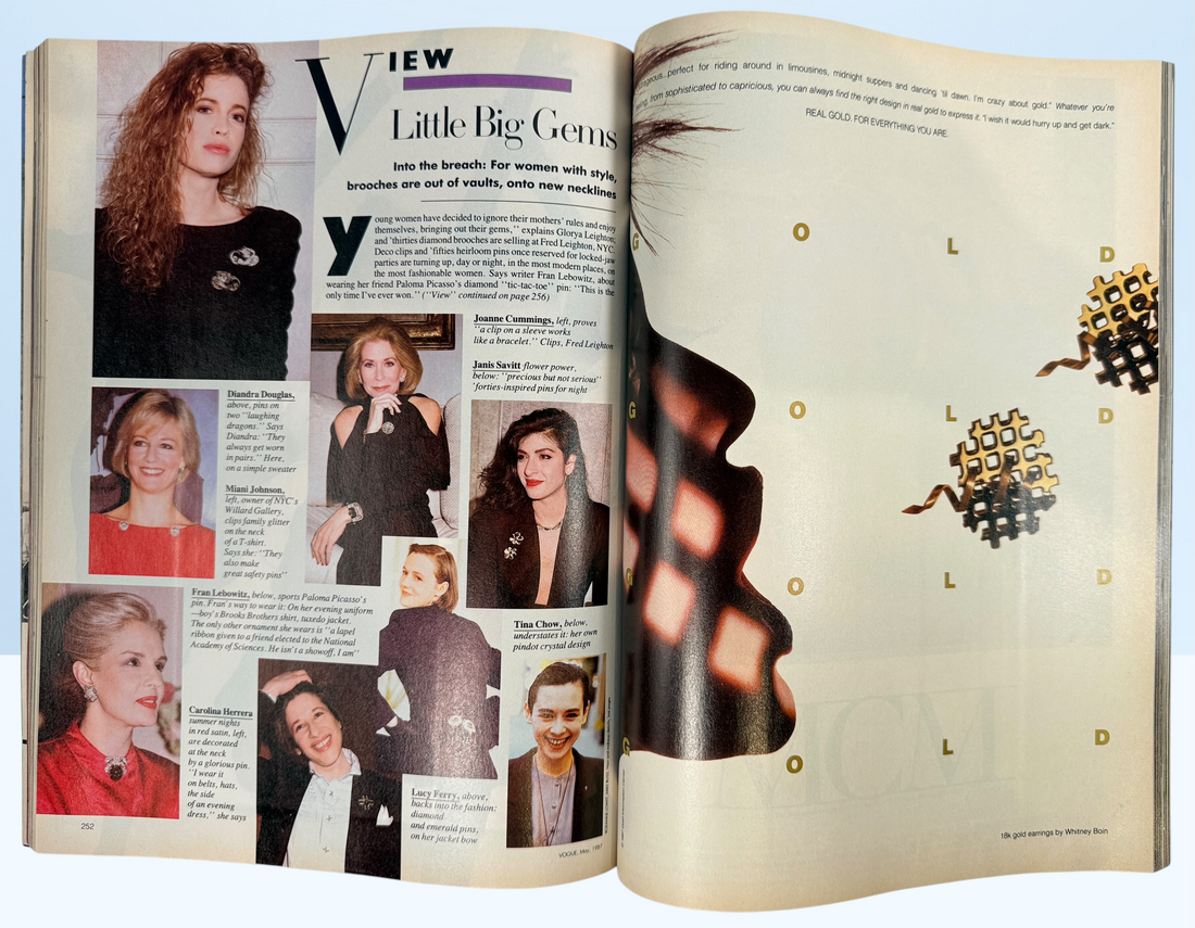 Vintage Vogue May 1987 featuring Tatjana Patitz and Christy Turlington. Original 1980s fashion magazine packed with editorials, photography, and luxury ads.
