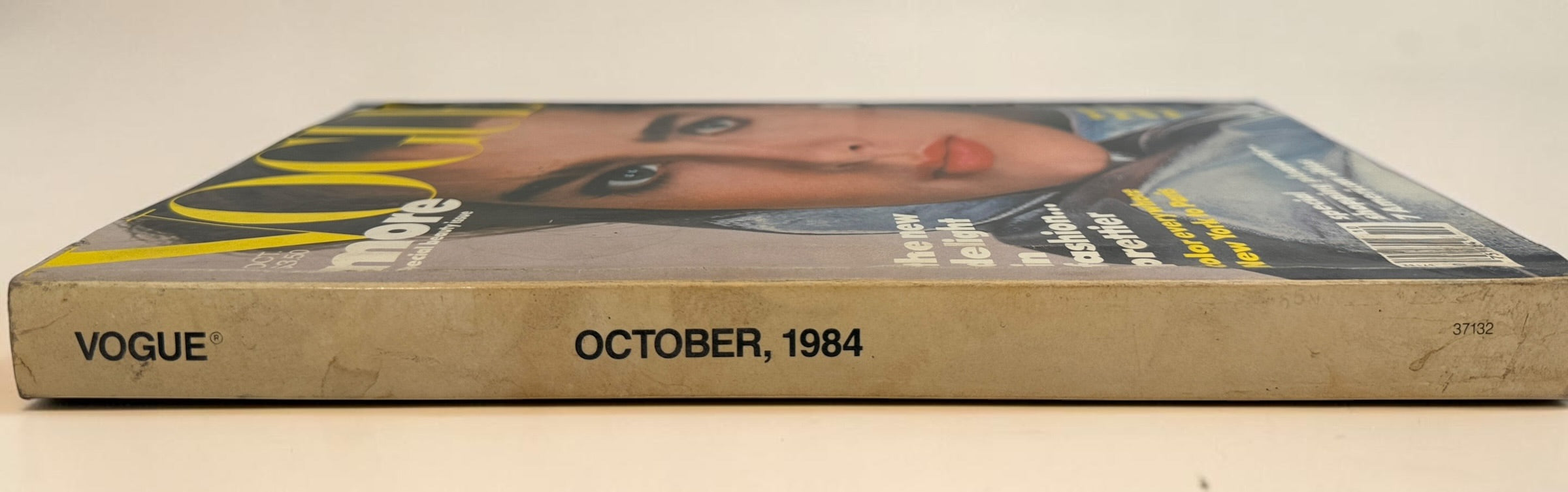 Vintage Vogue Magazine October 1984 featuring Brooke Shields on the cover. Special Beauty Issue with couture fashion, luxury advertising, and iconic 1980s style.