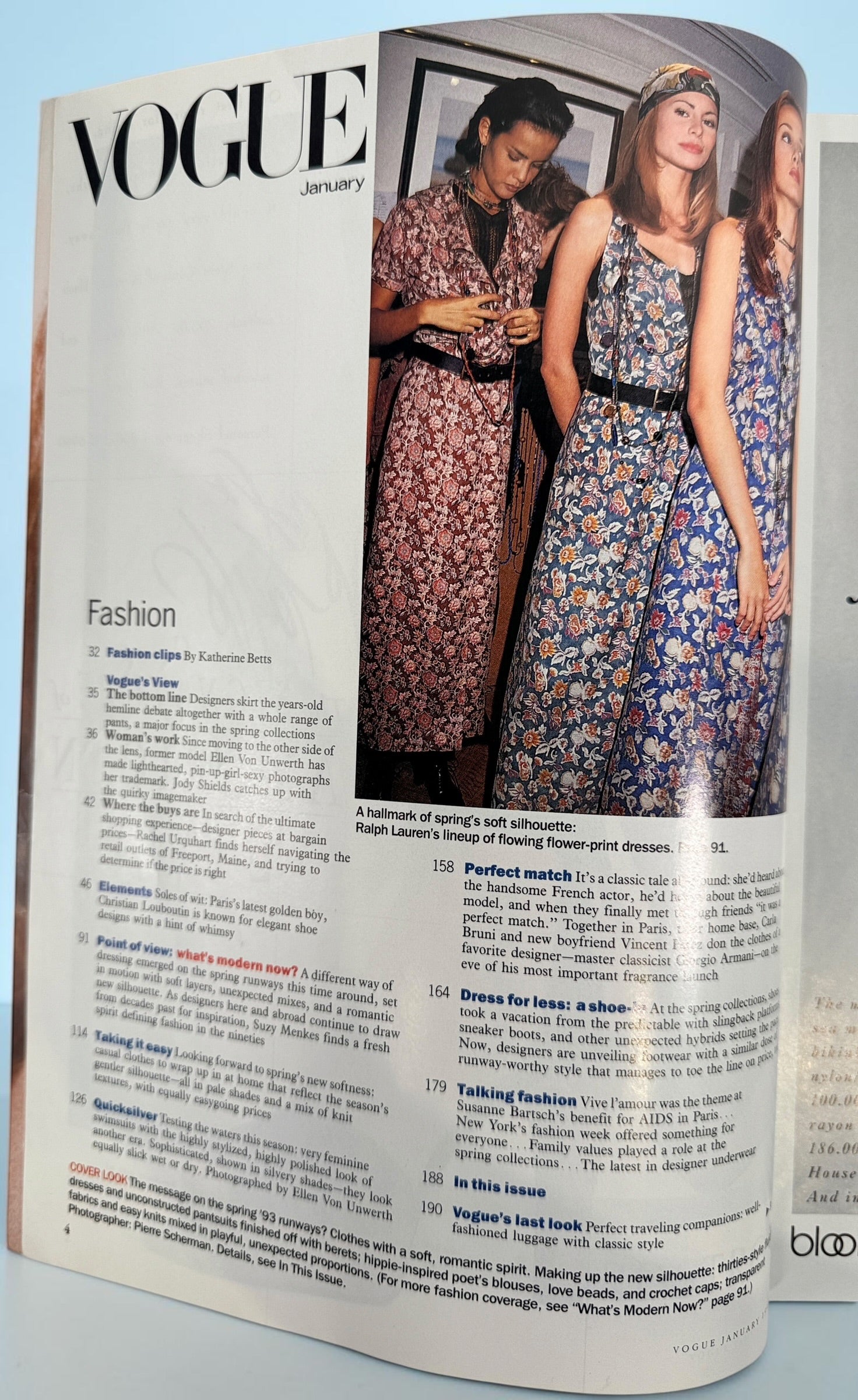 Magazine Vogue Janvier 1993, Numéro Rare et Recherché