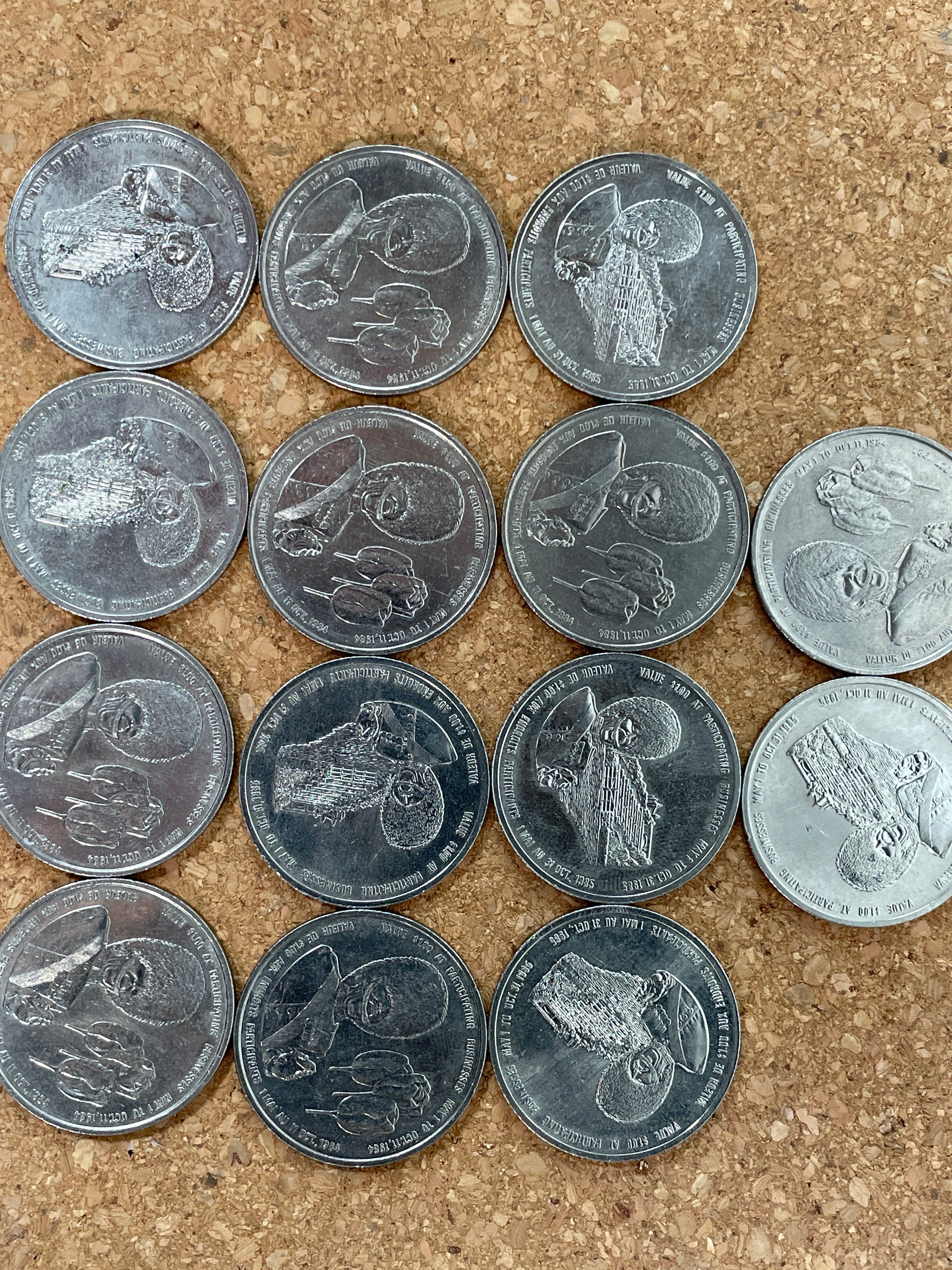 Dollar commercial Ottawa-Hull 1984 – Souvenir de la région de la capitale no 4 – Lot de 14 pièces