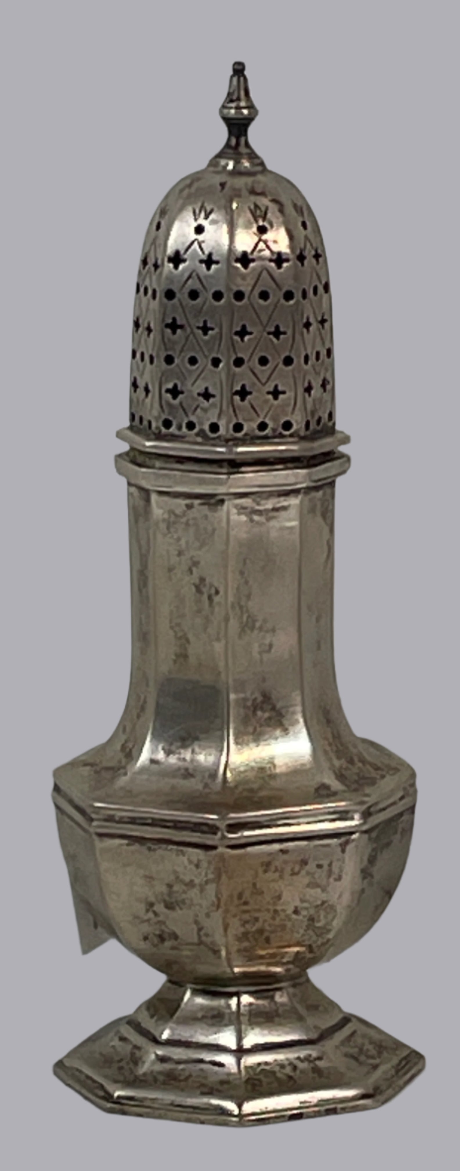 1937 English Sterling Silver Sugar Caster (Muffineer) – Edward Viner, Sheffield