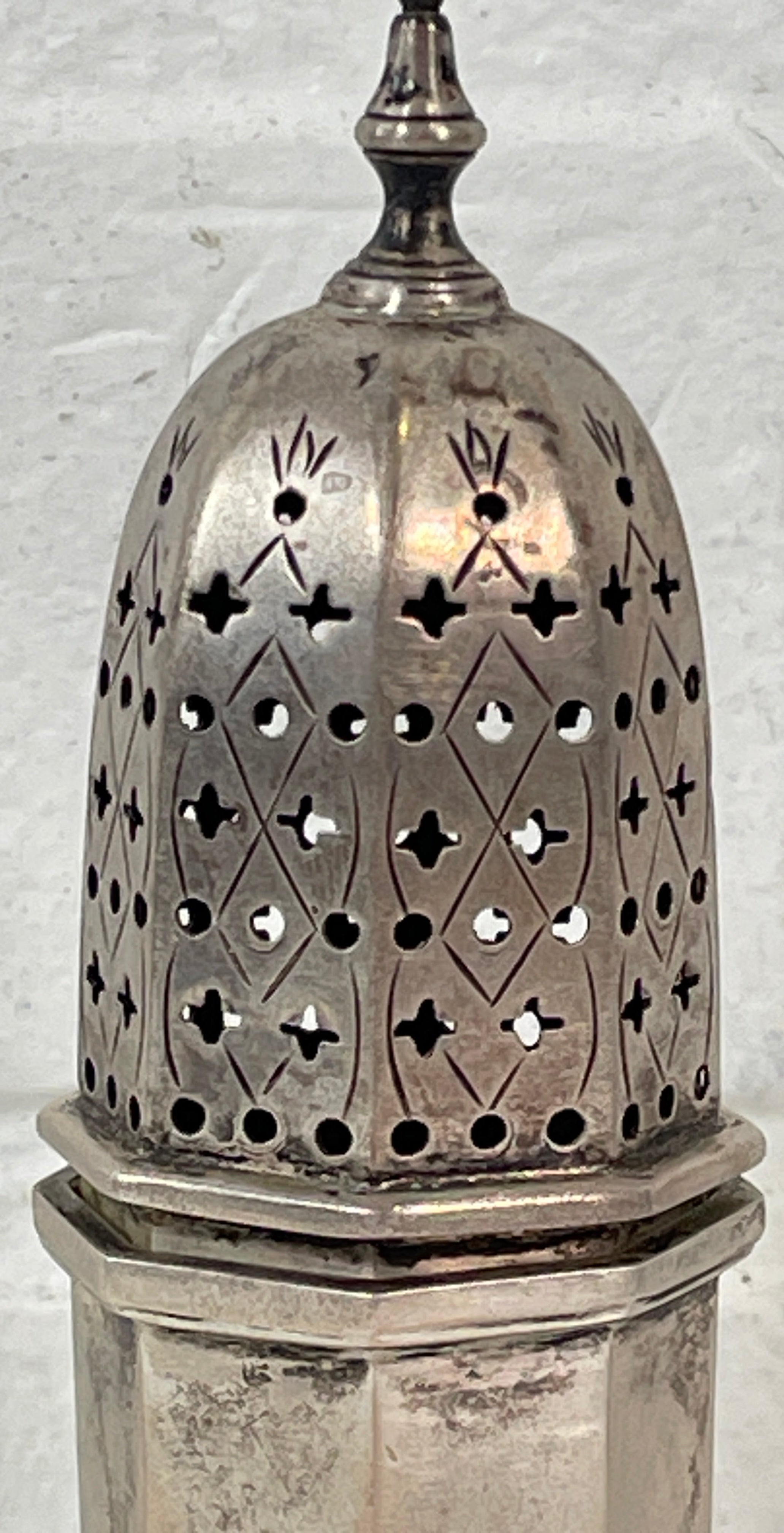 1937 English Sterling Silver Sugar Caster (Muffineer) – Edward Viner, Sheffield