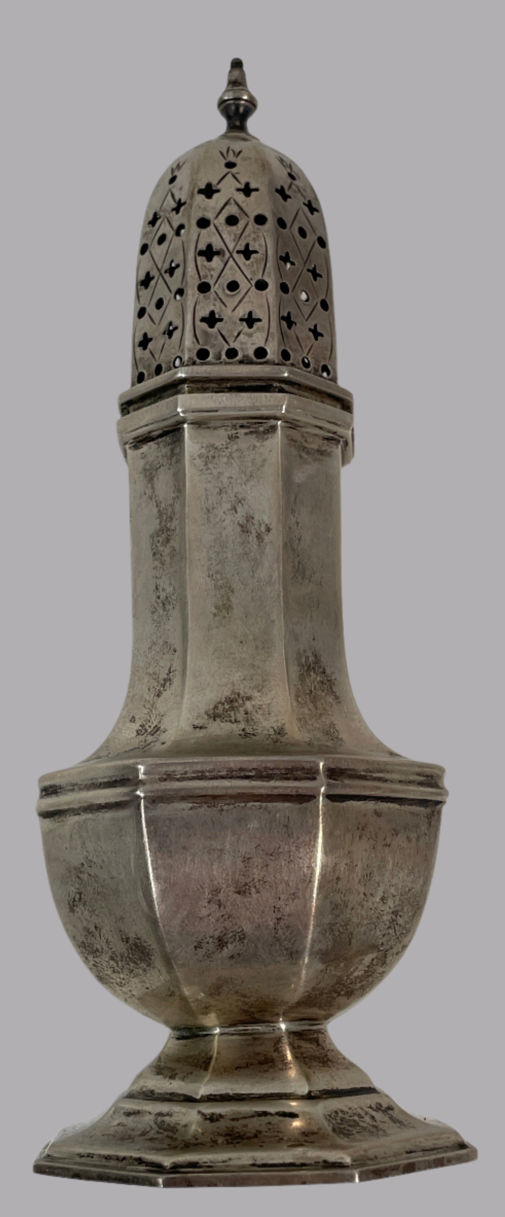 1937 English Sterling Silver Sugar Caster (Muffineer) – Edward Viner, Sheffield