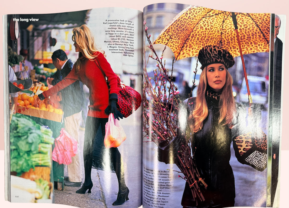 Original July 1992 Vogue magazine featuring Karen Mulder, Donna Karan fall fashion, Tim Burton, Marlene Dietrich tribute, and iconic 1990s editorials.