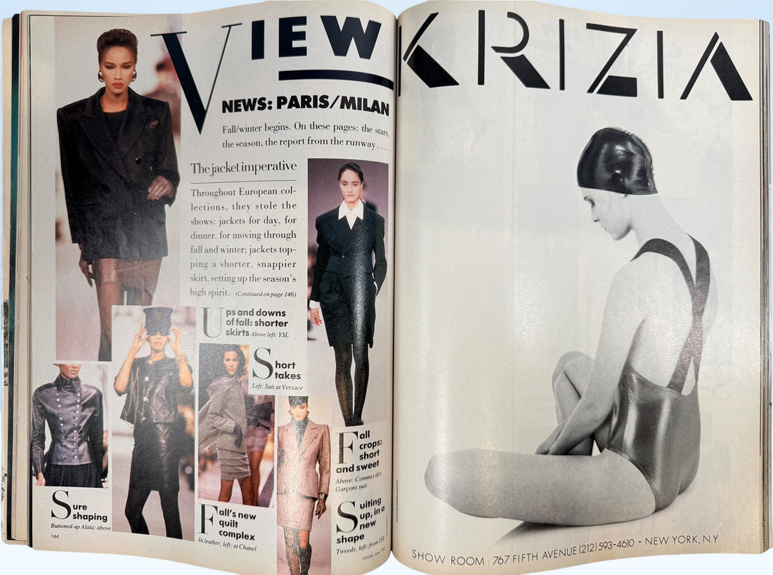 Original Vogue Magazine June 1987 featuring Paris and Milan runway collections, luxury fashion advertising, beauty features and iconic late-1980s style.