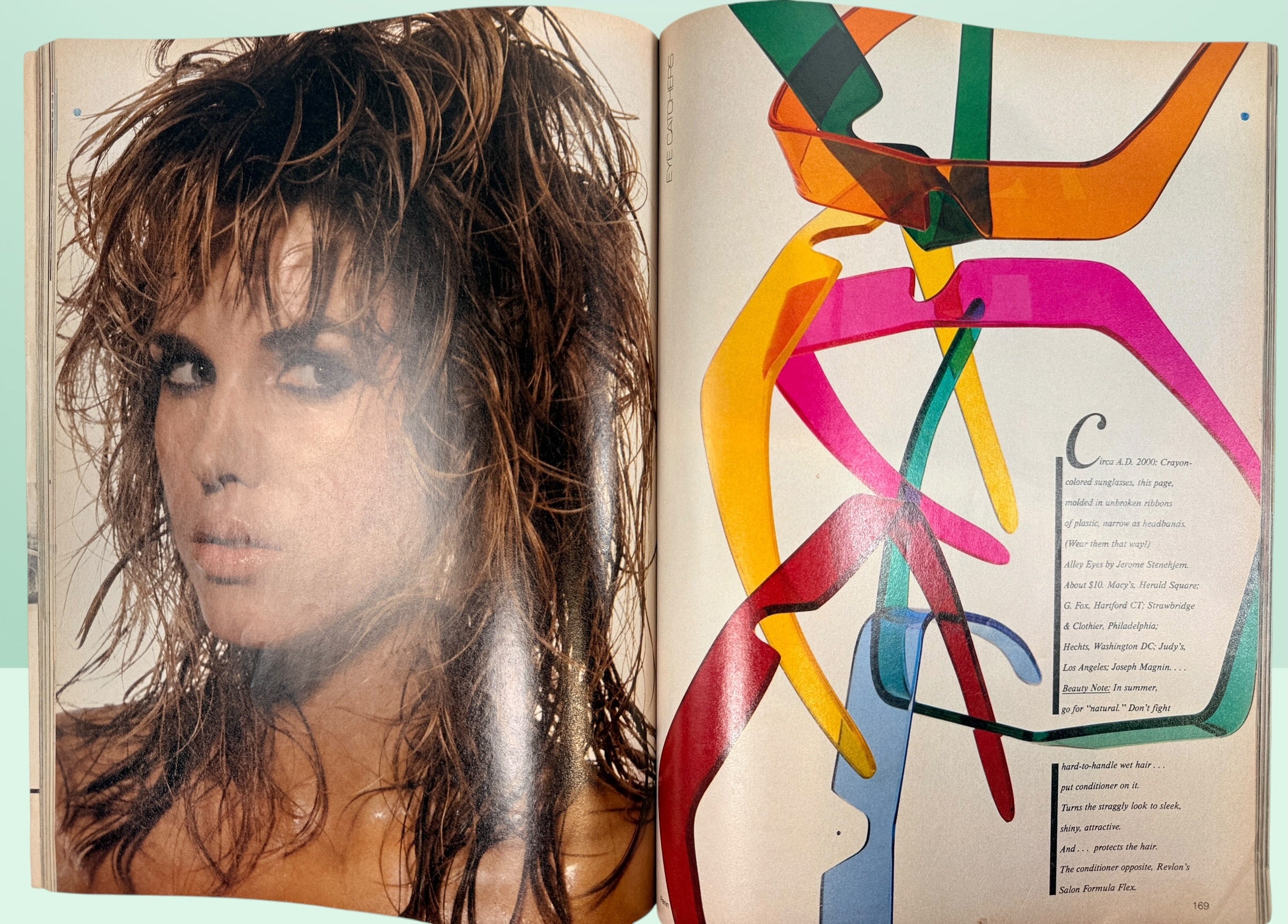 Original June 1982 Vogue magazine featuring Norma Kamali, Galanos, Brooke Astor, Lena Horne, Margaret Atwood, and iconic early-1980s fashion and advertising.