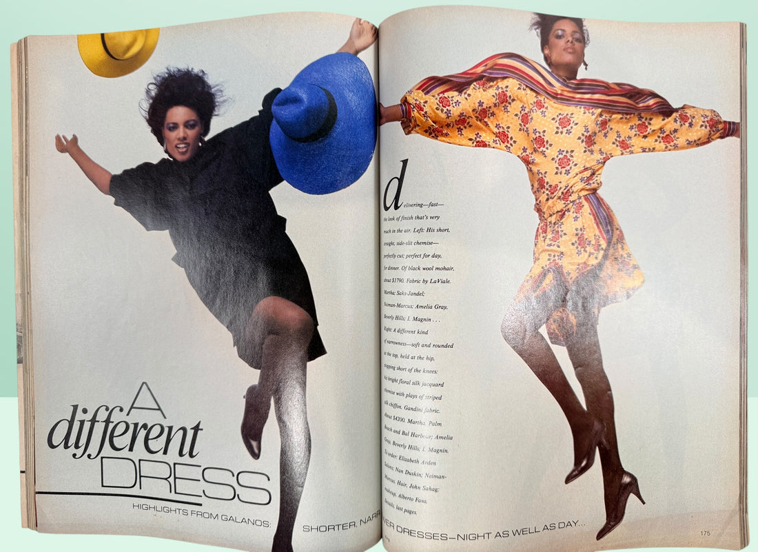 Original June 1982 Vogue magazine featuring Norma Kamali, Galanos, Brooke Astor, Lena Horne, Margaret Atwood, and iconic early-1980s fashion and advertising.