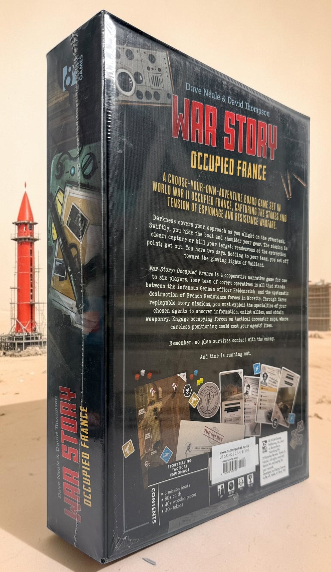Factory sealed War Story Occupied France by Osprey Games. Cooperative WWII narrative board game for 1–6 players with branching missions and tactical gameplay.