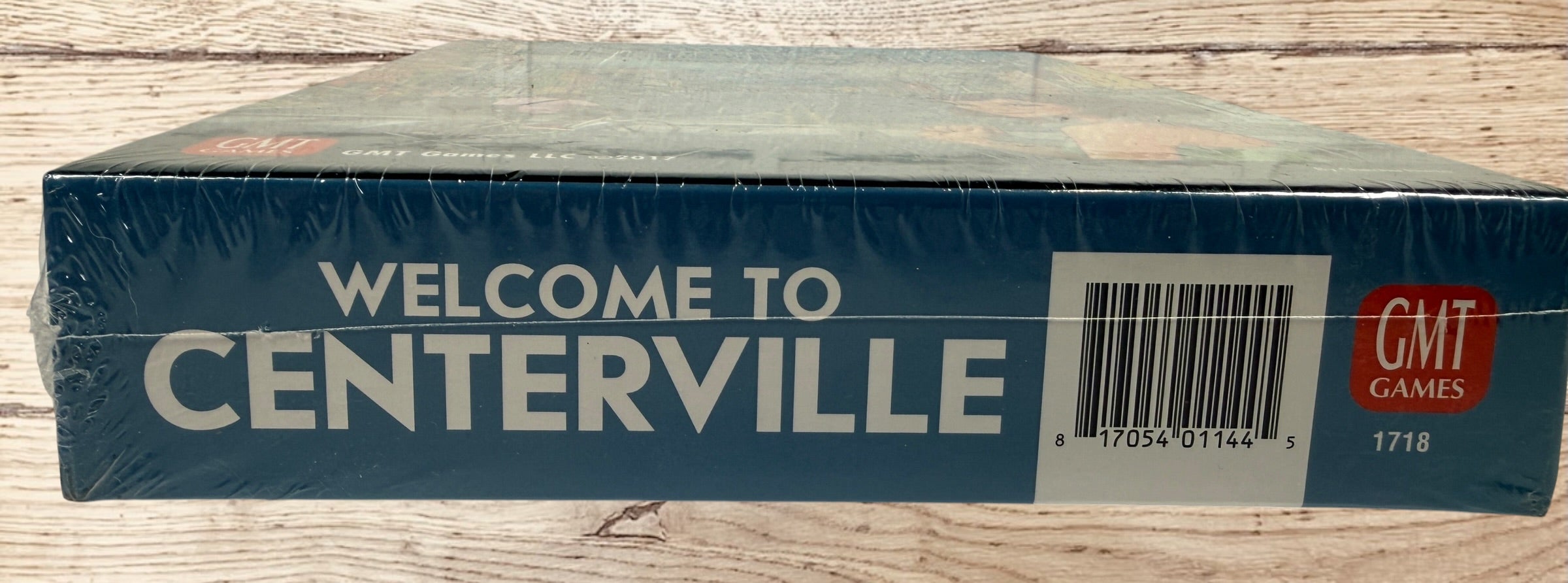 Factory sealed Welcome to Centerville board game by GMT Games. 2017 strategy city-building game for 2–4 players designed by Chad Jensen. New old stock collectible.