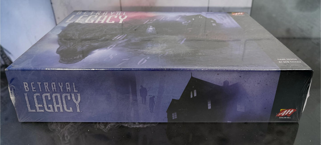Factory sealed Betrayal Legacy board game by Avalon Hill. Complete unopened horror strategy campaign game with original shrink wrap. Great for collectors and game nights