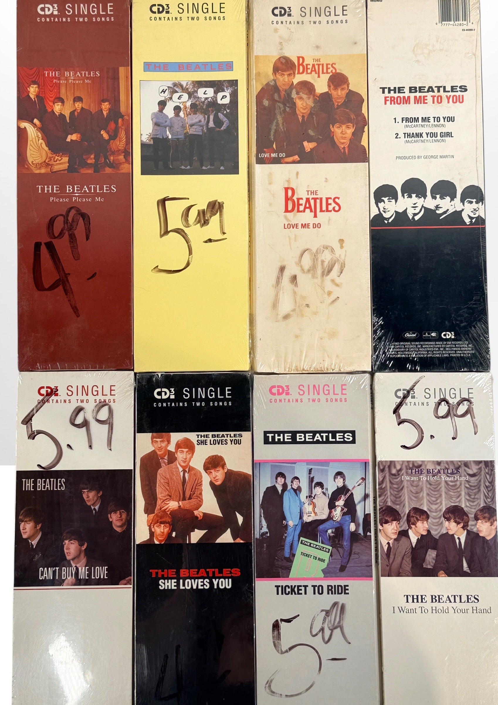 The Beatles CD3 Singles Longbox Collection, Sealed Set of 8