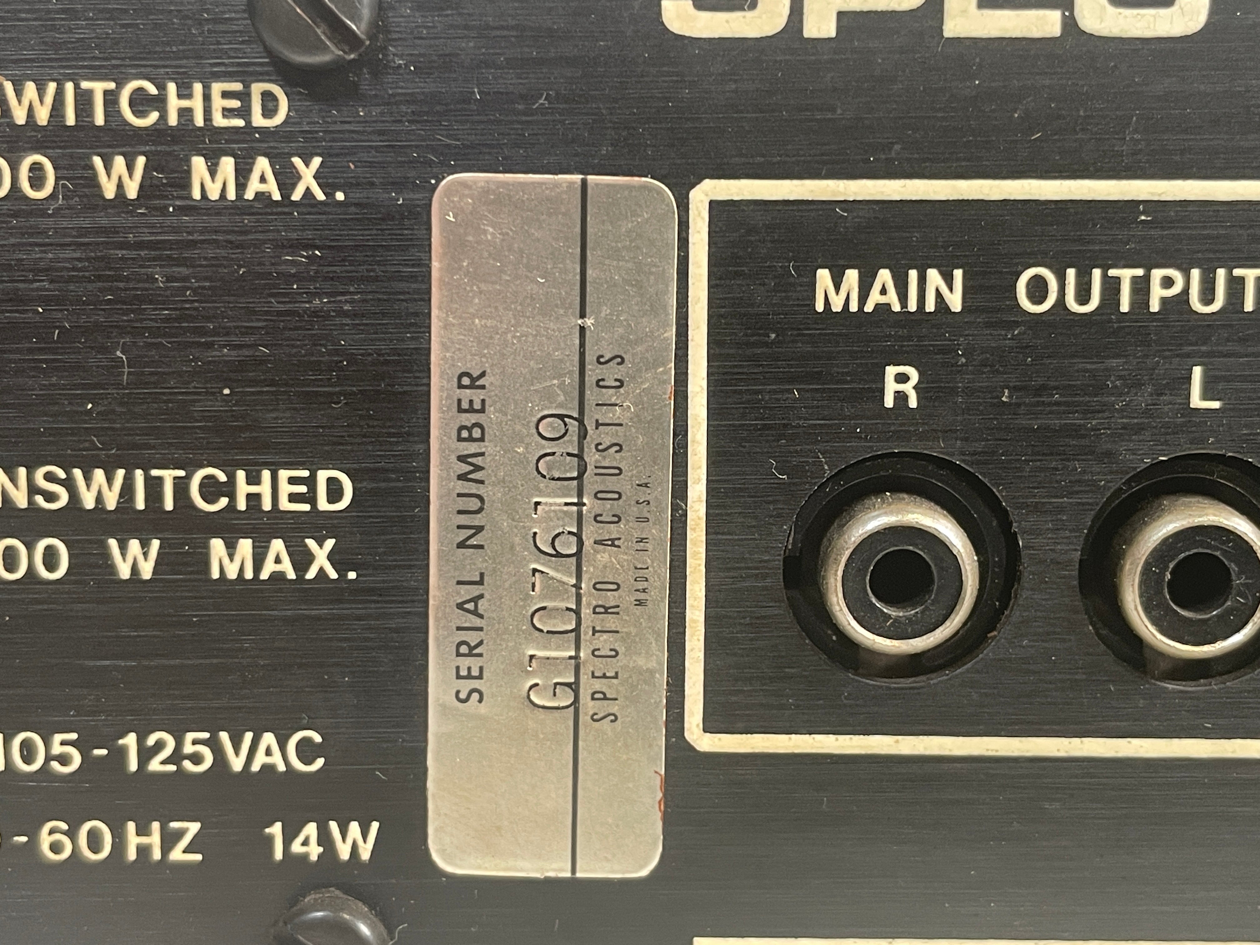 Vintage Spectro Acoustics Model. 217 Preamp – Dual Phono Stage