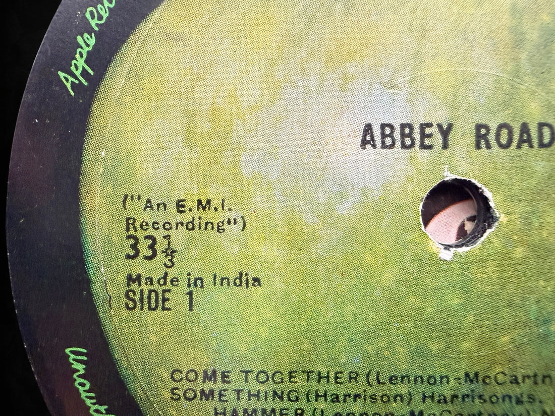 Original Indian pressing of The Beatles Abbey Road on Apple Records PCS 7088. Rare EMI India stereo LP with iconic cover, highly collectible for Beatles fans worldwide.