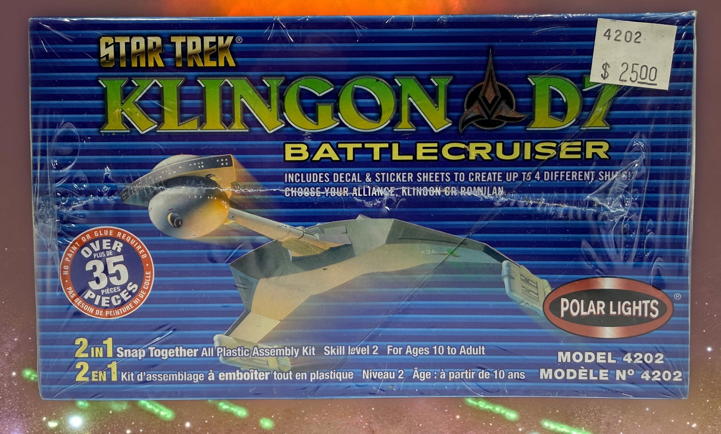 Star Trek Klingon D7 Battlecruiser Model Kit – Factory Sealed