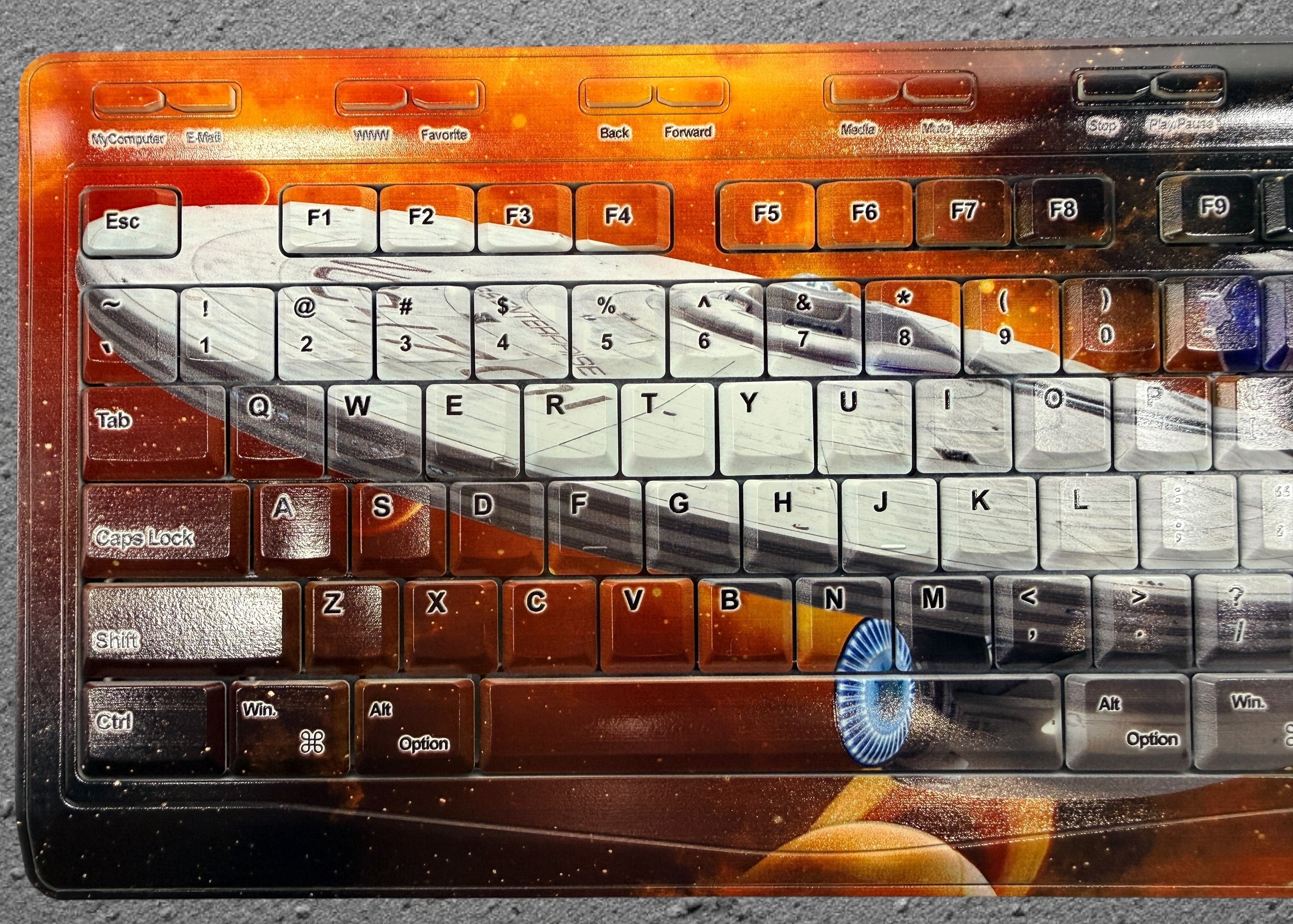 Star Trek, Wireless Keyboard, Keyscaper TK-501G, USB Receiver.