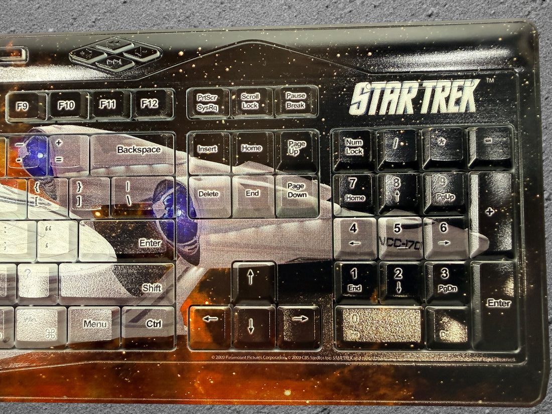 Star Trek, Wireless Keyboard, Keyscaper TK-501G, USB Receiver.