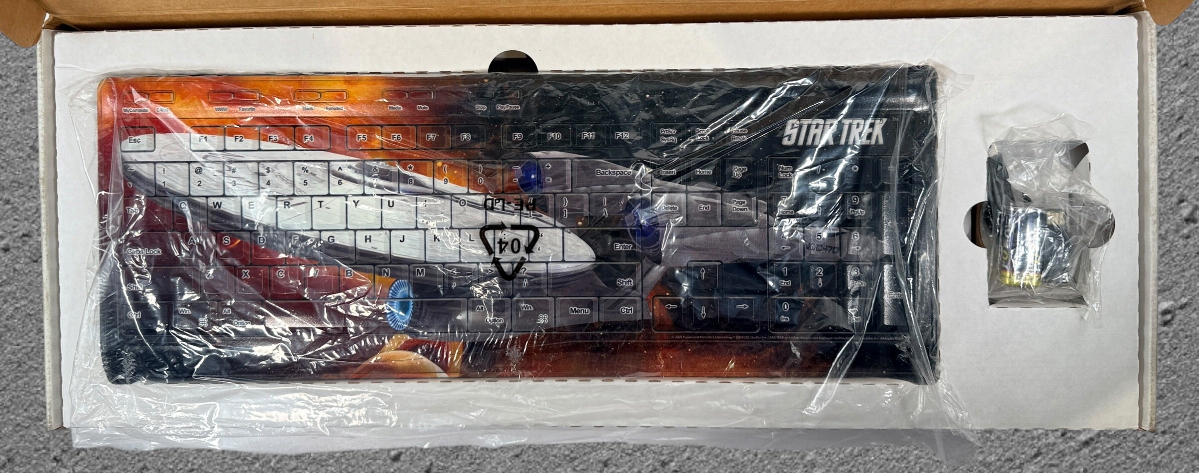 Star Trek, Wireless Keyboard, Keyscaper TK-501G, USB Receiver.