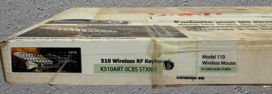 Star Trek, Wireless Keyboard, Keyscaper TK-501G, USB Receiver.