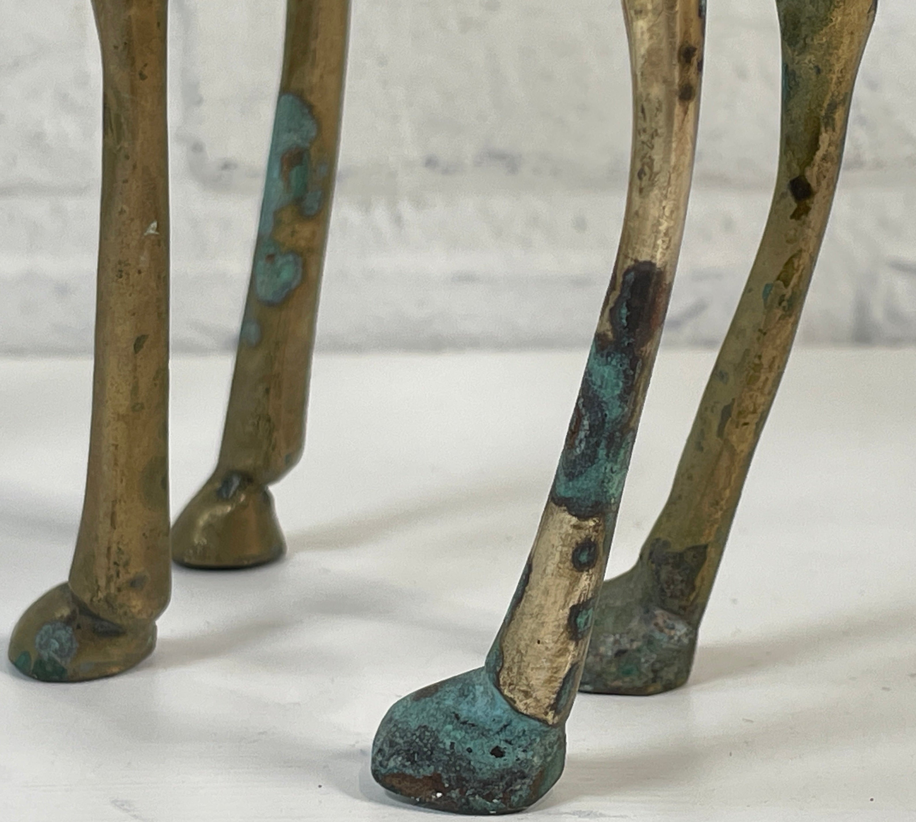 Mid-Century Brass Giraffe – Mama Giraffe Figurine, Collectible