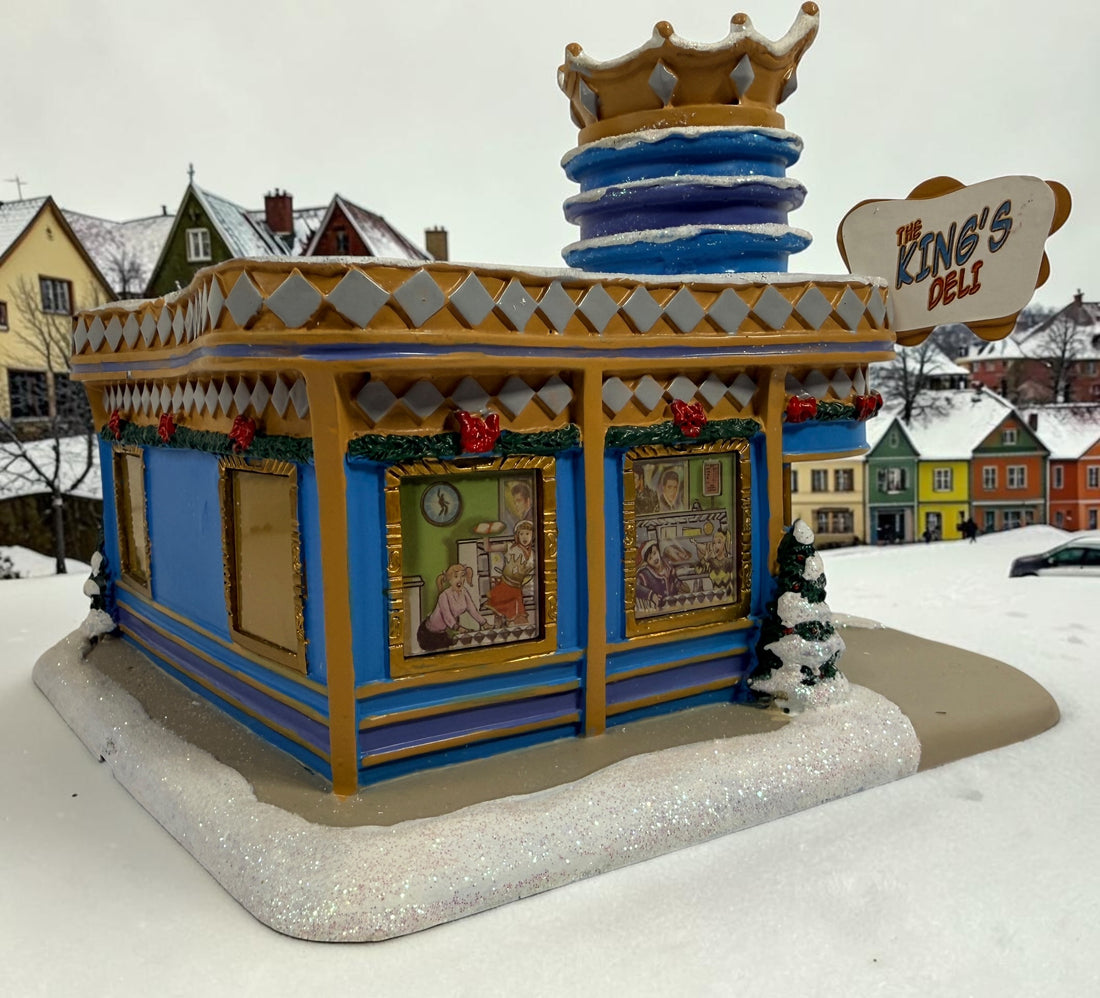Official 2008 Hawthorne Village Elvis Presley Rock ‘n’ Roll Holiday Village “The King’s” Deli collectible. Great display piece. Bulb, wiring and light cord not included.