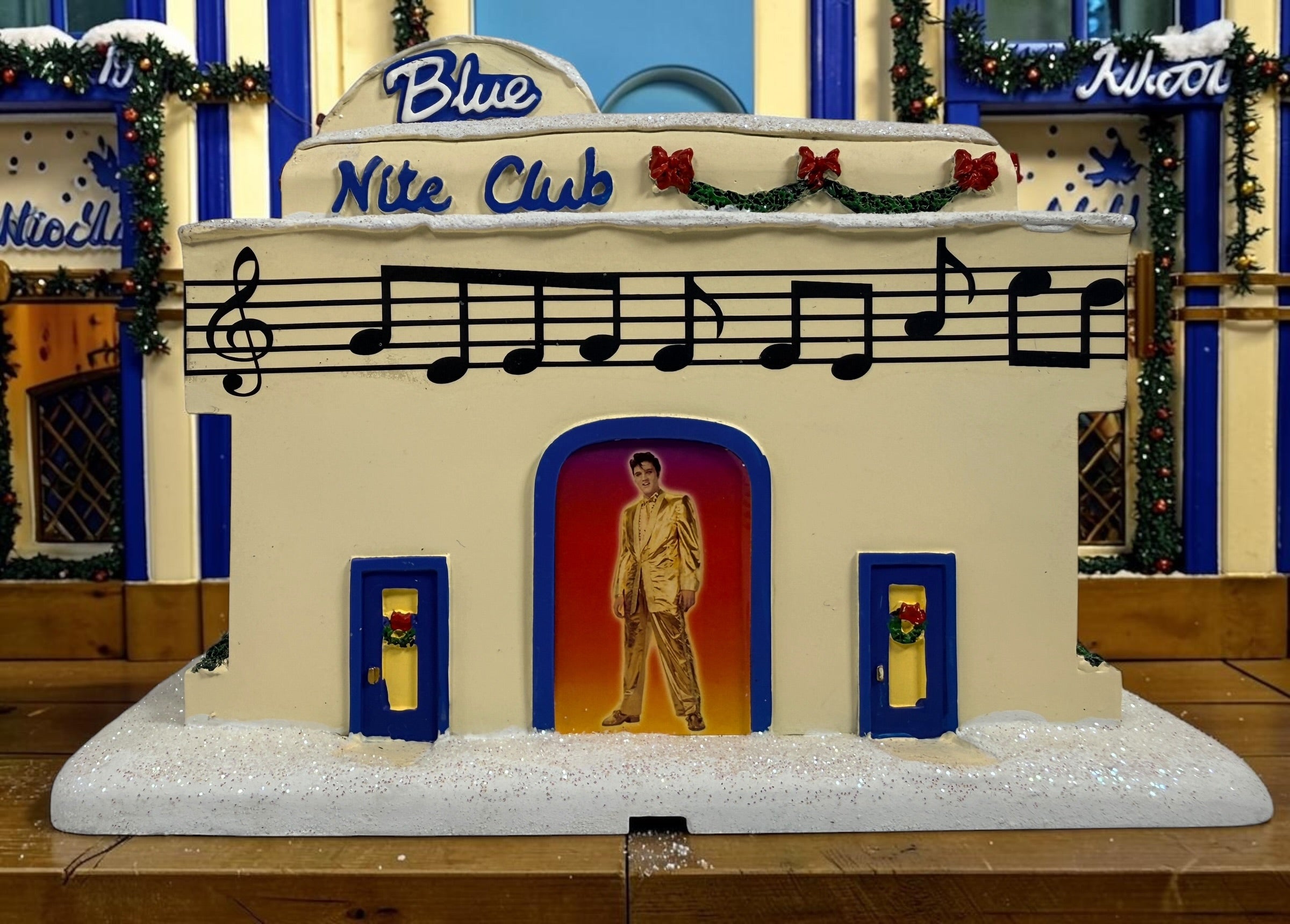 Hawthorne Village Elvis Presley « Blue Moon™ Nite Club » Village de Noël