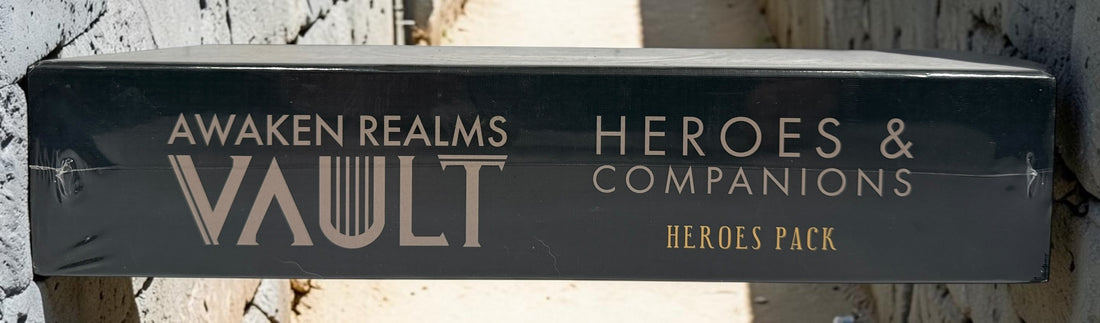 Factory sealed Awaken Realms Vault Heroes &amp; Companions Heroes Pack (2024). Premium fantasy tabletop RPG miniatures for painting, gaming and collecting.