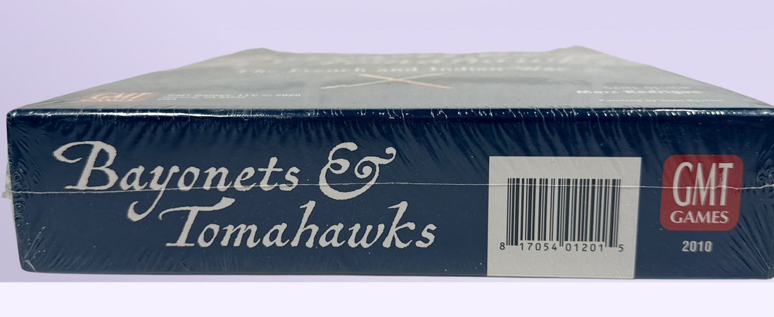 Factory sealed GMT Games Bayonets &amp; Tomahawks board game covering the French &amp; Indian War. Historical strategy wargame by Marc Rodrigue, new in shrink.