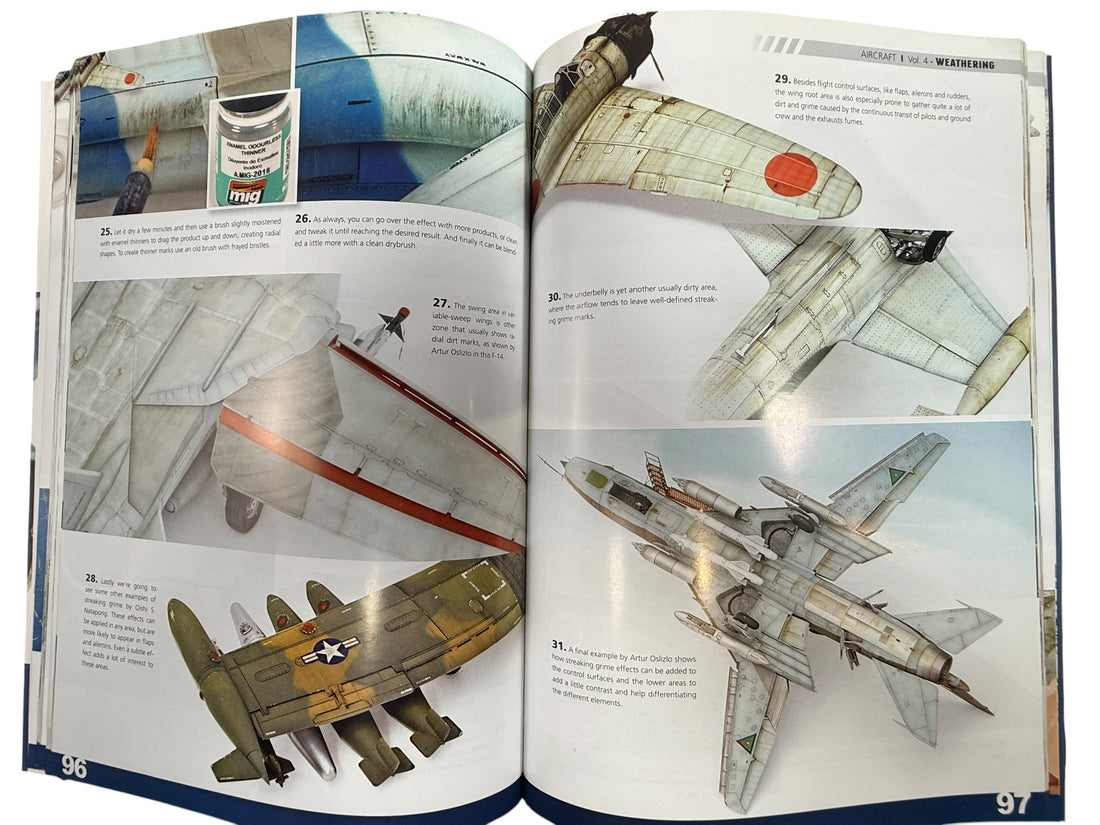 Complete 6-volume Encyclopedia of Aircraft Modelling Techniques by Diego Quijano. AMMO of Mig Jimenez aircraft modelling reference book set, printed in Spain.