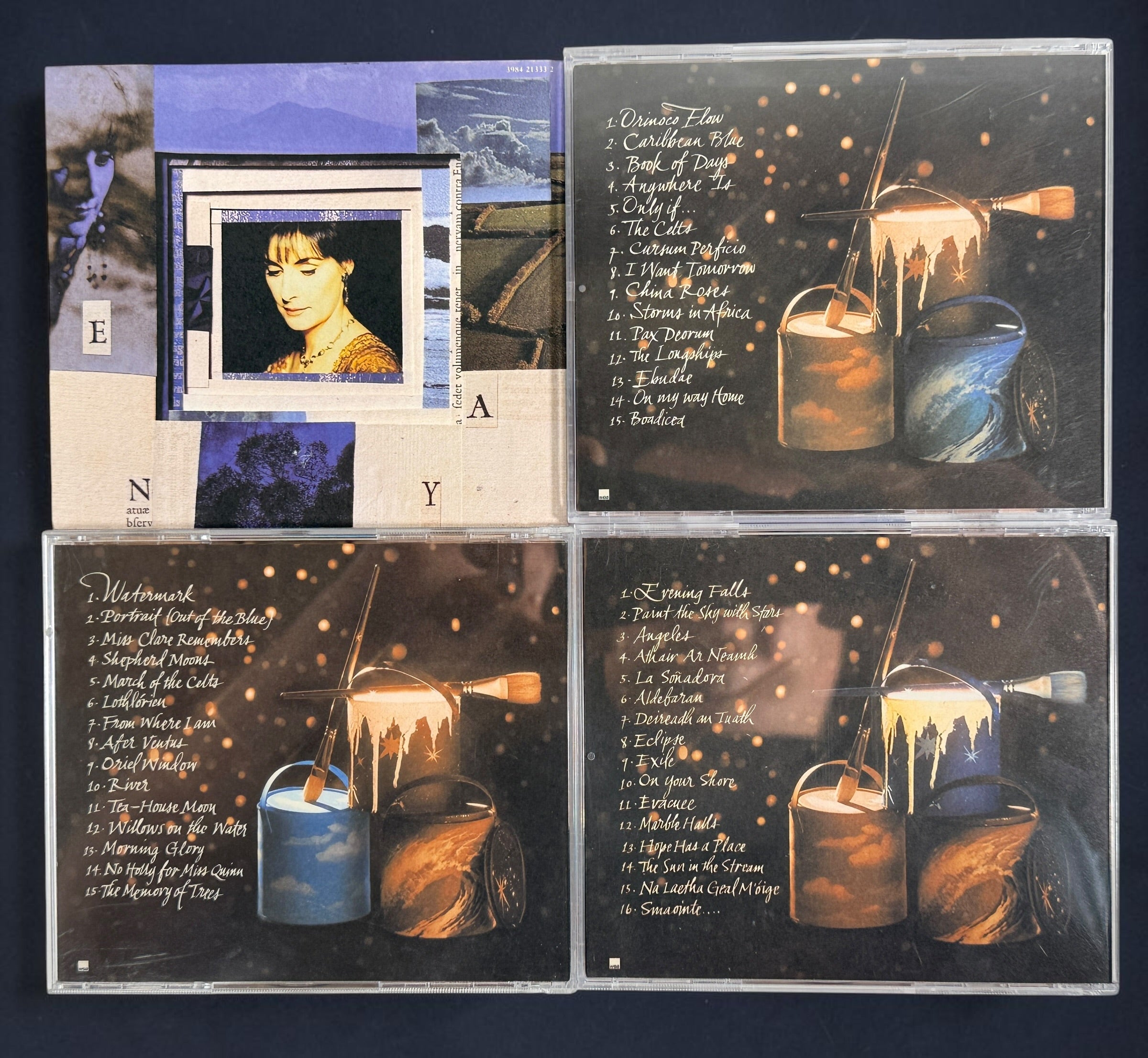 Complete 1997 Enya A Box of Dreams deluxe 3-CD box set with Oceans, Clouds, Stars, original booklet, and presentation box. Made in Germany.