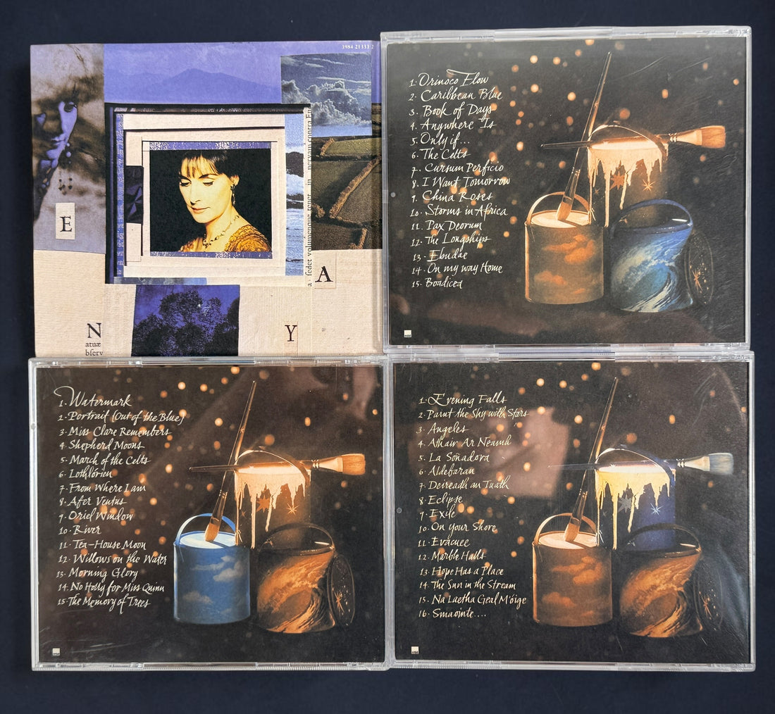 Complete 1997 Enya A Box of Dreams deluxe 3-CD box set with Oceans, Clouds, Stars, original booklet, and presentation box. Made in Germany.