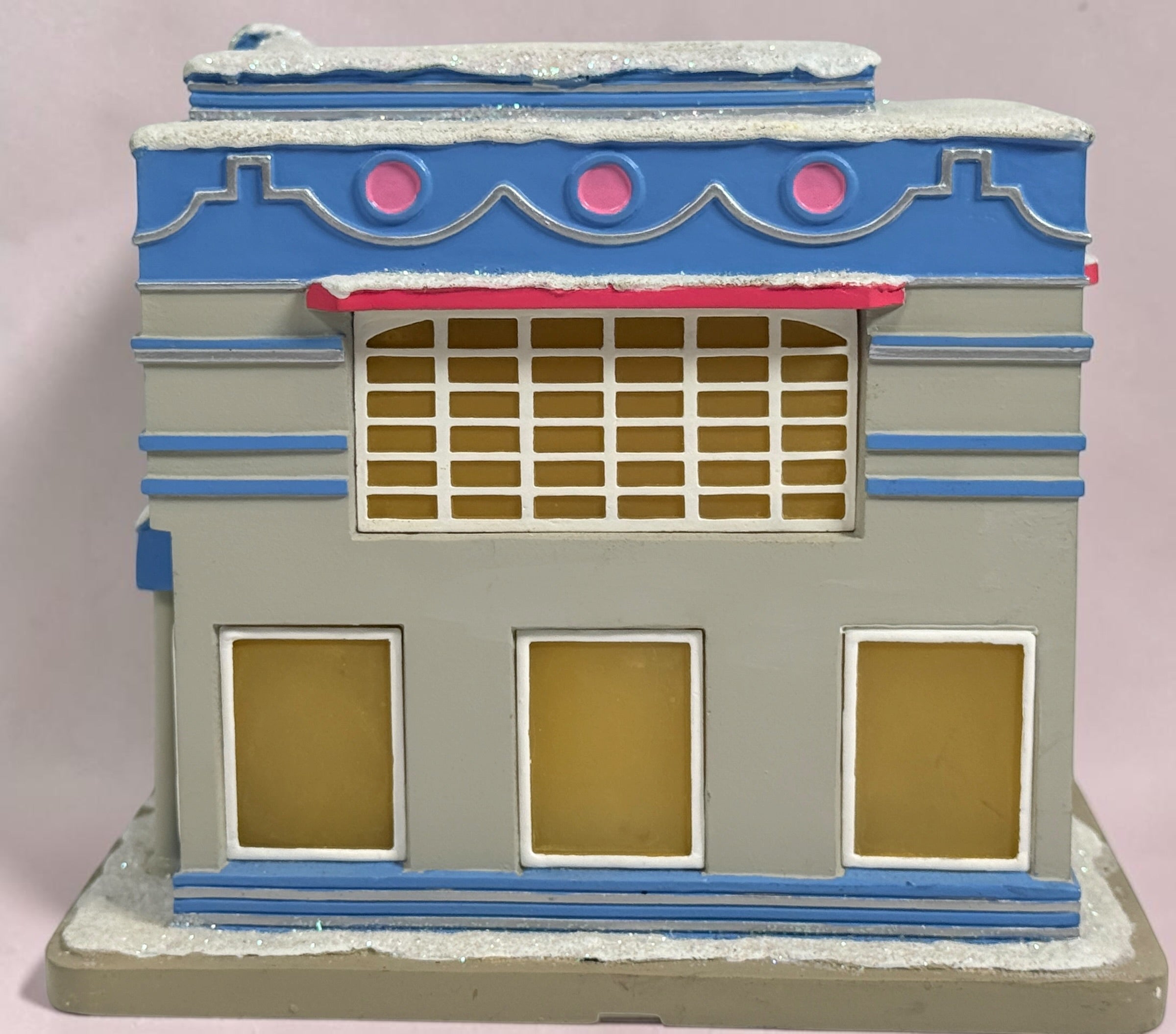 Retired 2006 Hawthorne Village Elvis Presley Stuck On You Candy Shop from the Rock ‘n’ Roll Holiday Village collection. Light cord not included.