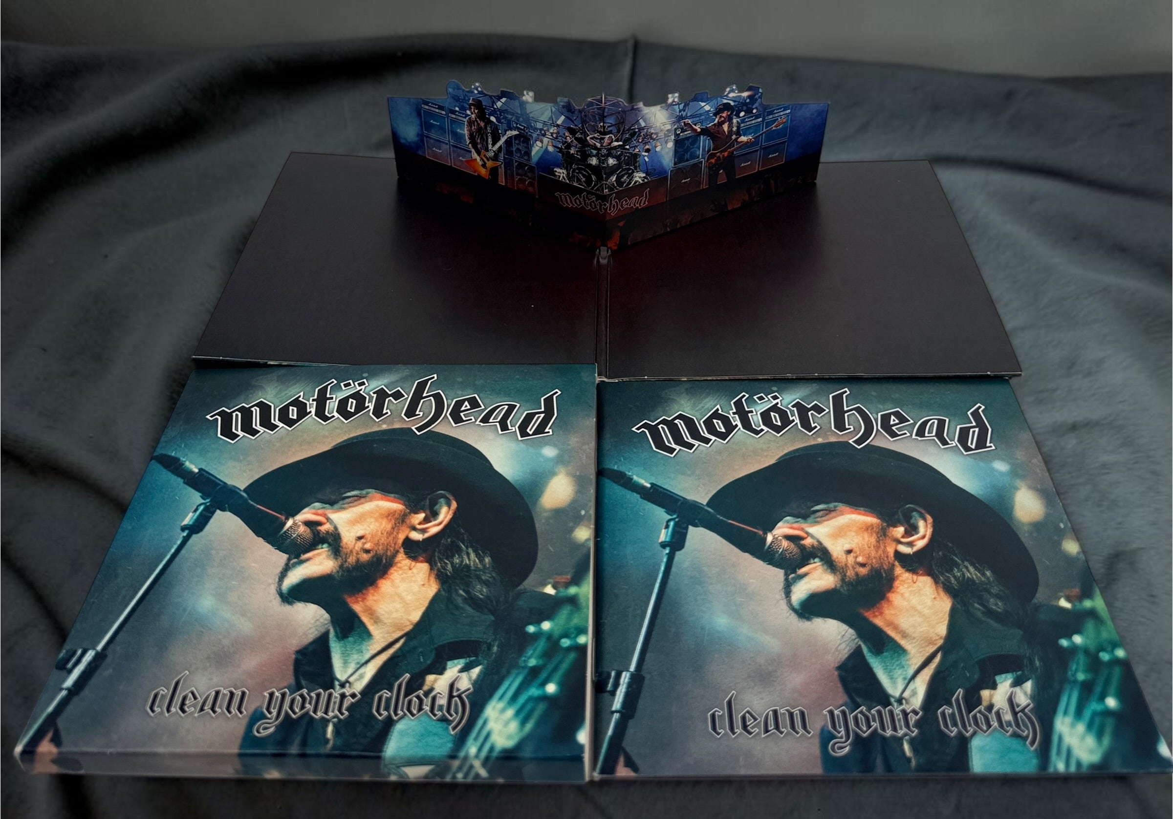 Motörhead Clean Your Clock deluxe 2DVD Digibook from 2016 featuring Lemmy’s final live performances, bonus content, booklet, and Region 0 playback.