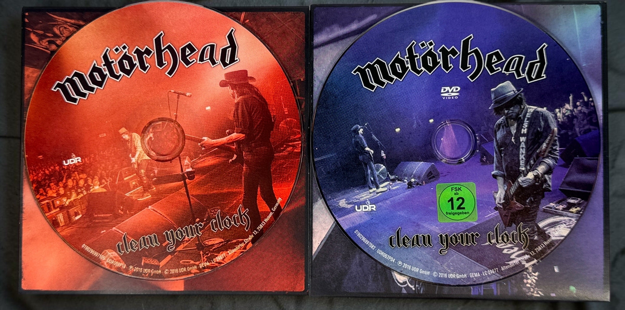 Motörhead Clean Your Clock deluxe 2DVD Digibook from 2016 featuring Lemmy’s final live performances, bonus content, booklet, and Region 0 playback.