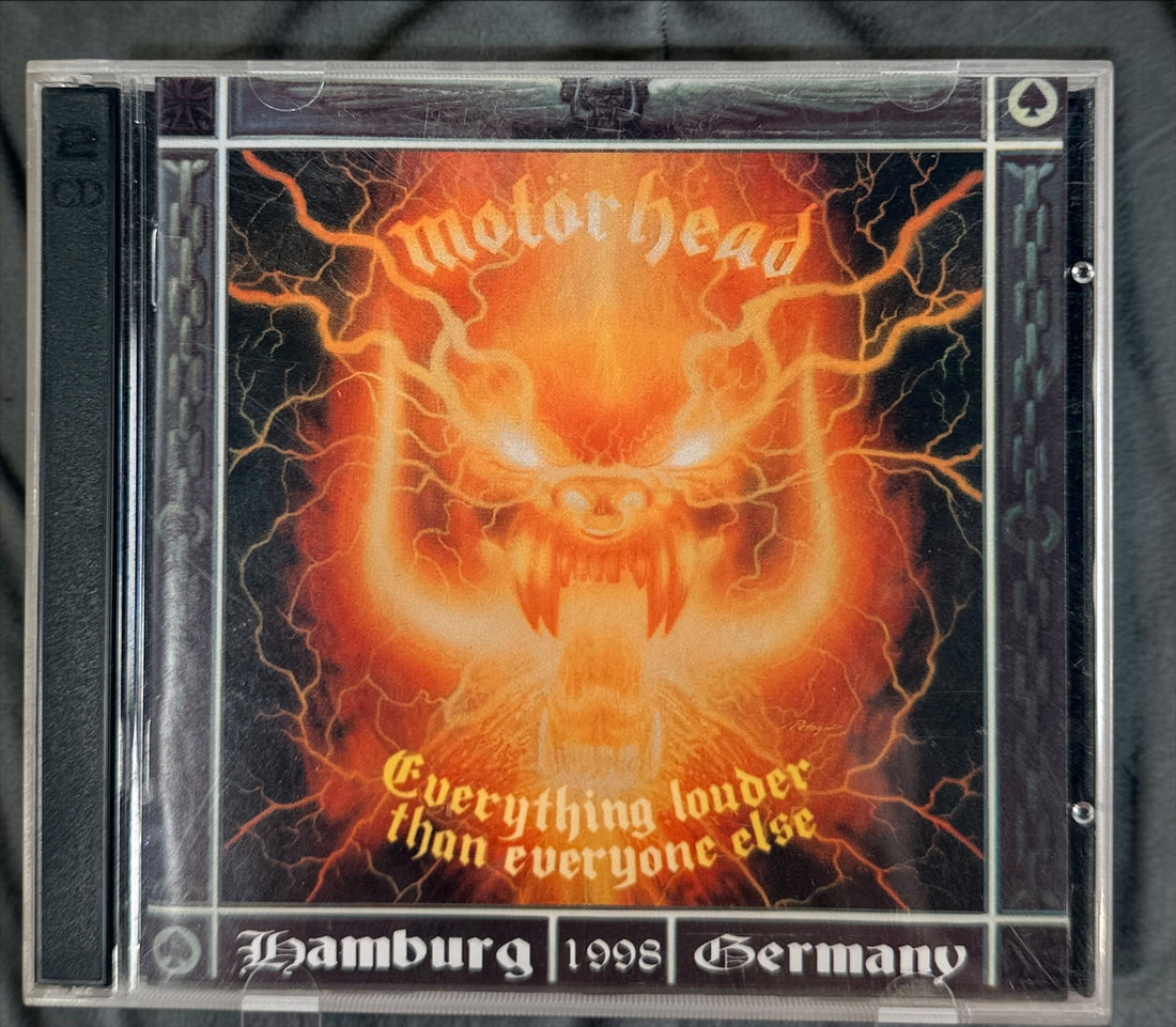 Original 1999 Motörhead&nbsp;Everything Louder Than Everyone Else 2-CD live album featuring Lemmy. Complete BMG Direct Canada edition with original artwork.